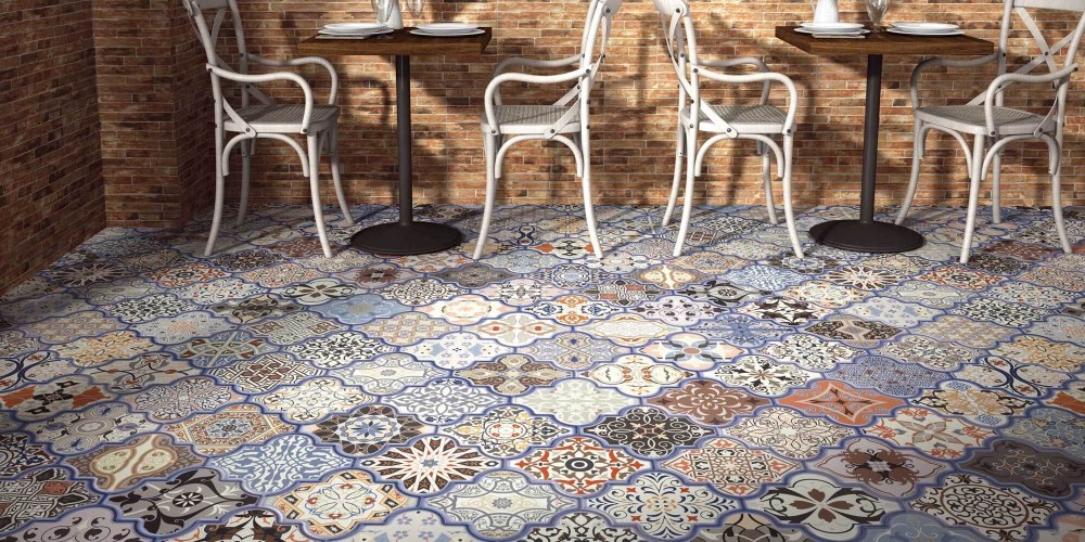 Плитка напольная Eternity deco Azul 45x45