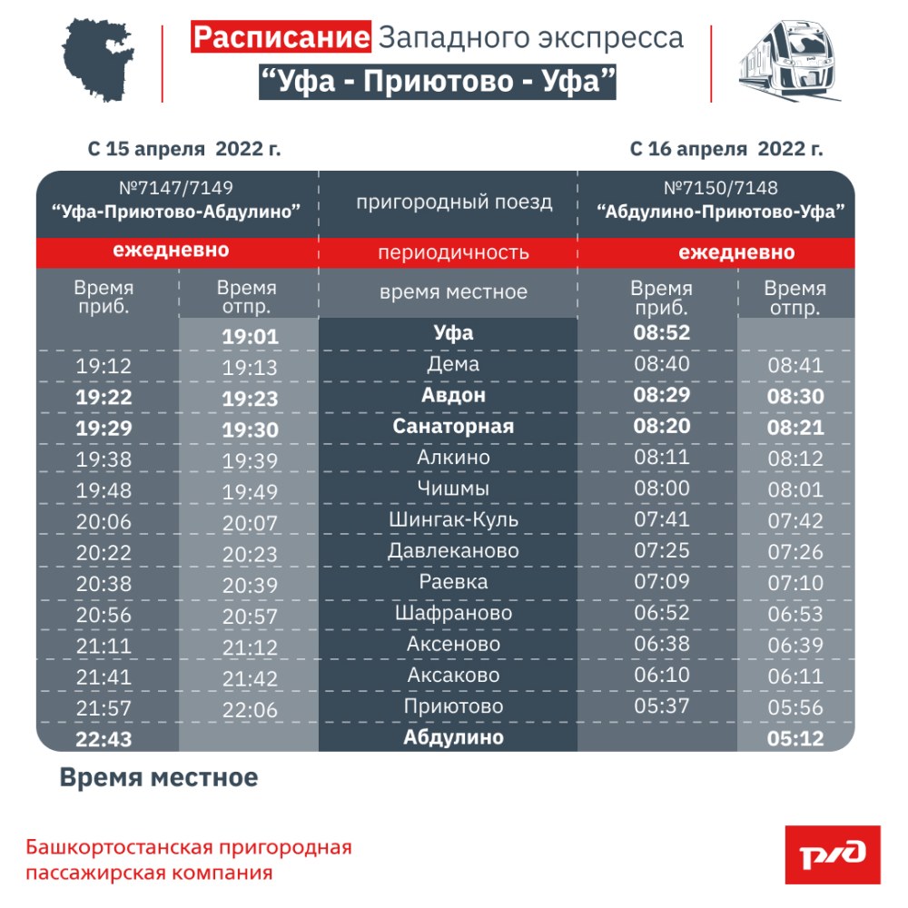 Уфа Приютово электричка