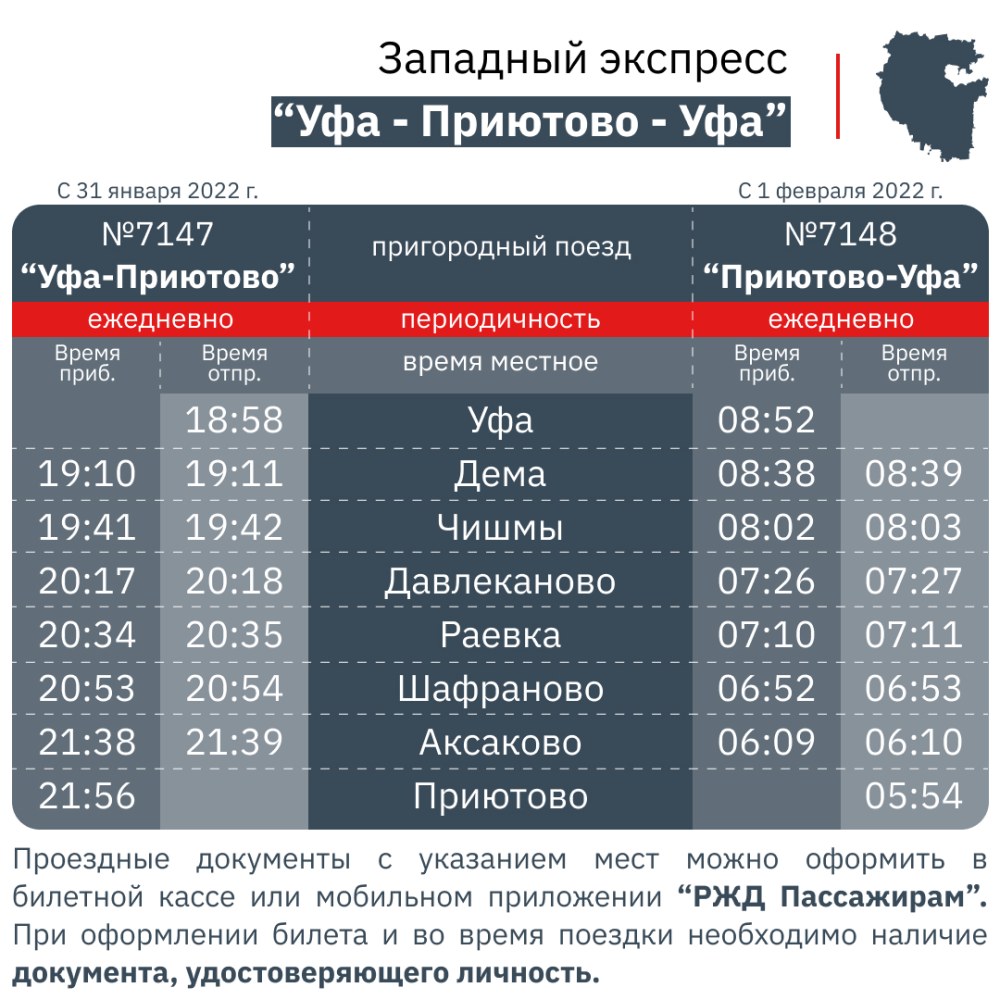 Уфа Приютово электричка