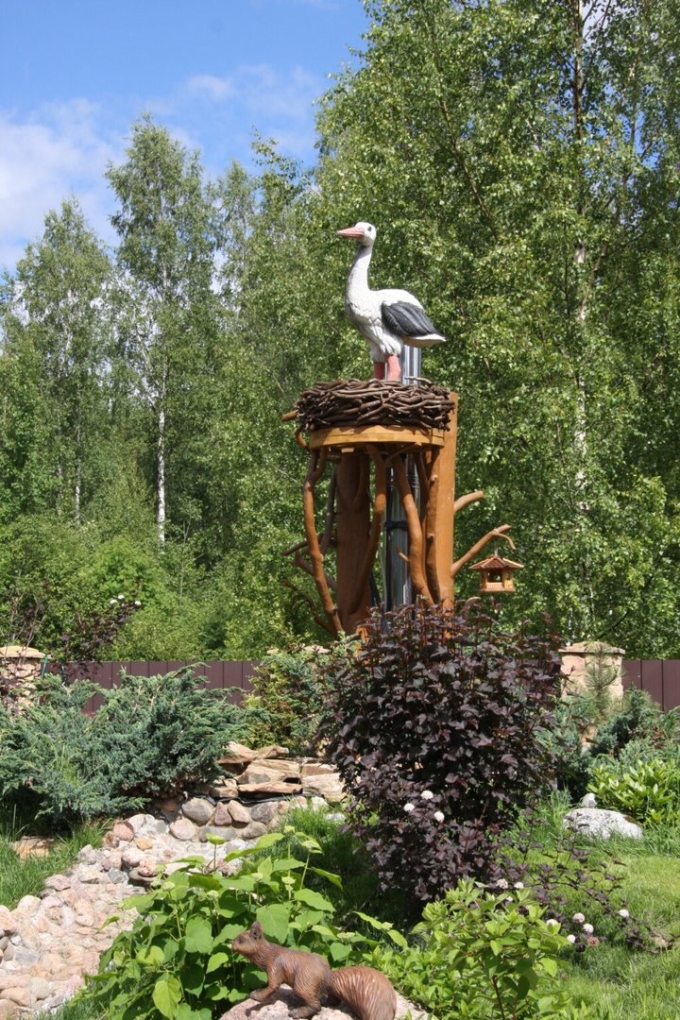 Аист декоративный для сада