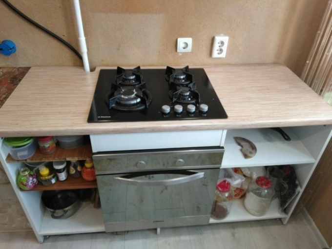 Тумба под духовой шкаф и варочную панель