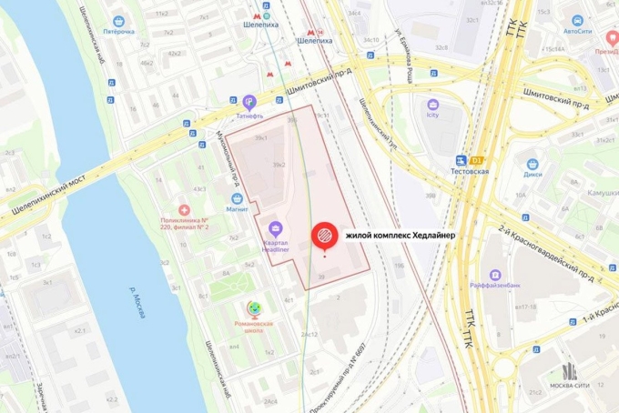 Район Шелепиха в Москве на карте