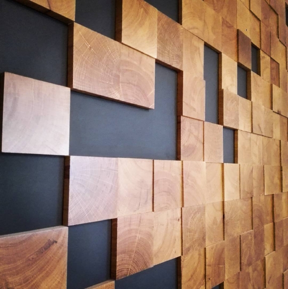 Шпонированные панели Topperfo Micro Ulme Stone Edition Acoustic Wood Panel