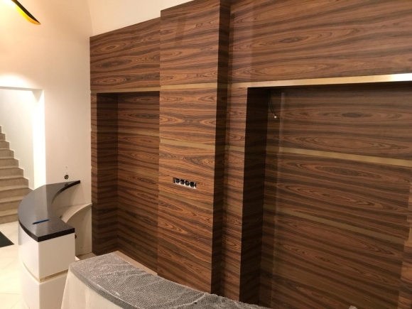 Шпонированные панели Topperfo Micro Ulme Stone Edition Acoustic Wood Panel