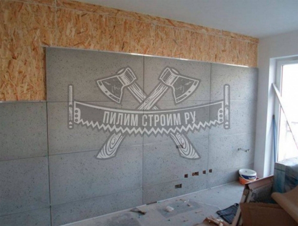 ОСБ снизу панель МДФ