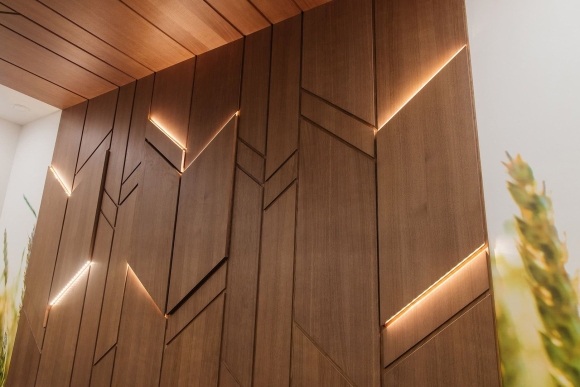 Шпонированные панели Topperfo Micro Ulme Stone Edition Acoustic Wood Panel