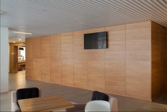 Шпонированные панели Topperfo Micro Ulme Stone Edition Acoustic Wood Panel
