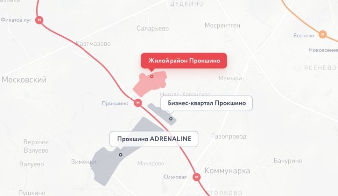 План застройки Прокшино