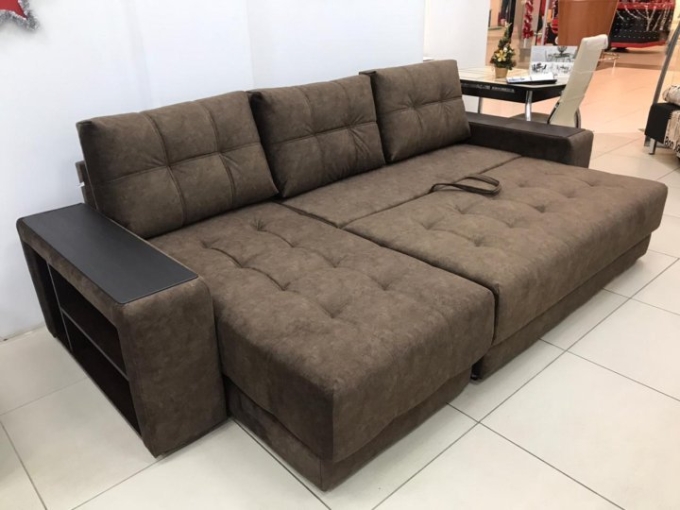 Boss XL диван угловой ALKANTARA шоколад