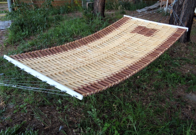 Гамак из деревянных реек