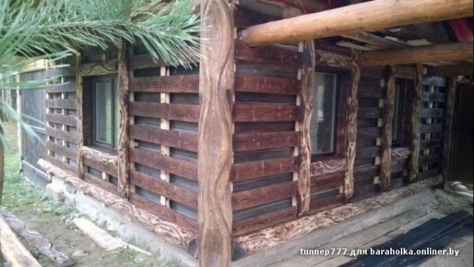 Домик из необрезной доски