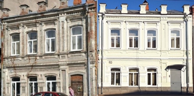 Реставрация зданий до и после