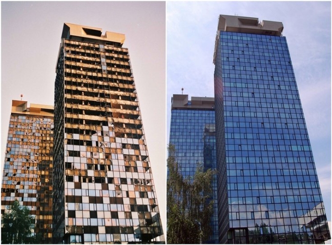 Реконструкция зданий до и после