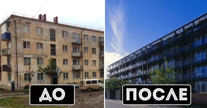 Реконструкция хрущевок до и после