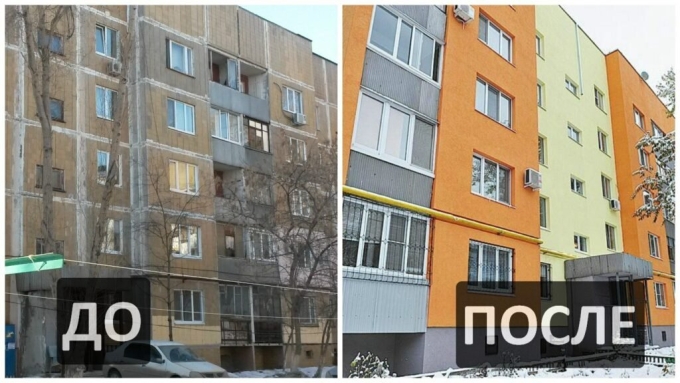 Капитальный ремонт здания до и после