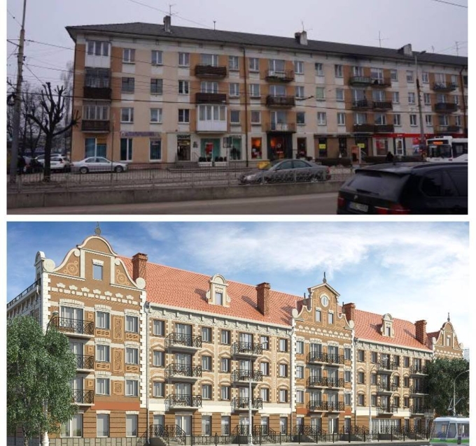 Калининград реставрированные пятиэтажки