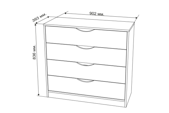 Тумба Alex ikea чертеж