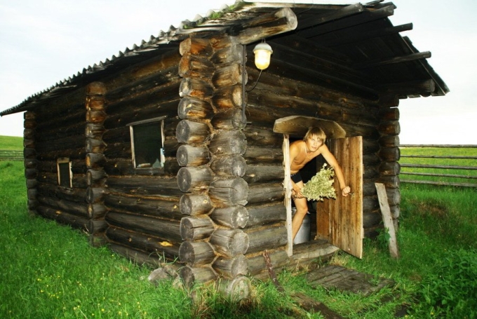 Русская баня в деревне