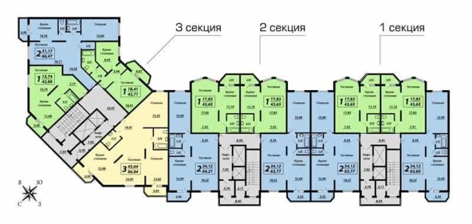 ЖК флагман Кострома планировка