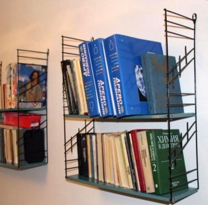Советские книжные полки металлические