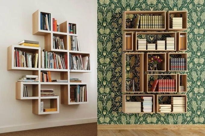 Необычные книжные стеллажи