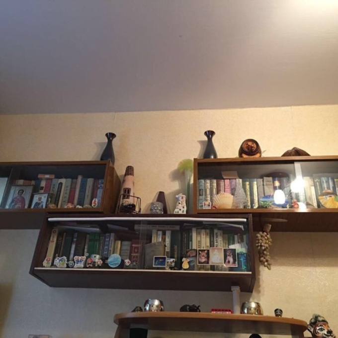 Стеллаж из советских книжных полок