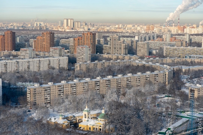 Район Сокольники с высоты птичьего полета