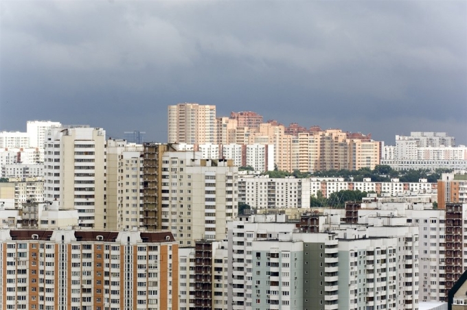 Окраина Москвы спальный многоэтажный район