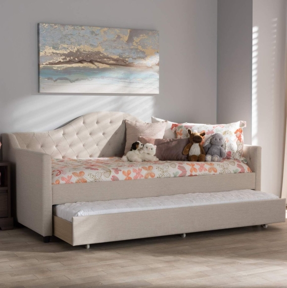 Кровать Annika Upholstered Daybed with Trundle