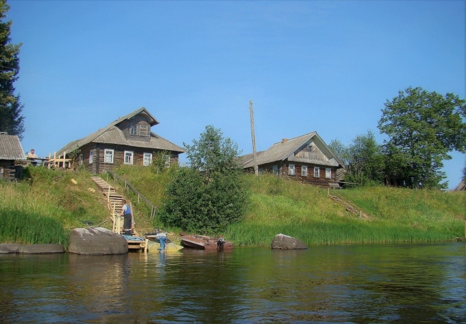 Река Вышний Пенская деревушка