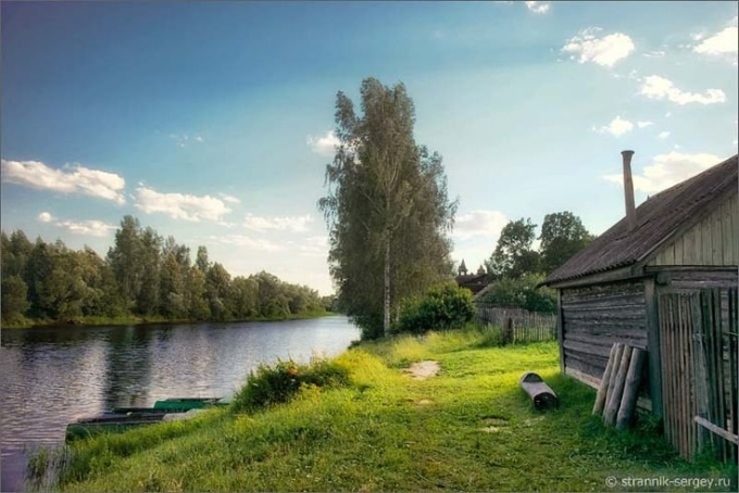 Река Вышний Пенская деревушка