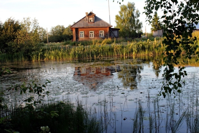 Река Вышний Пенская деревушка