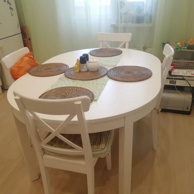 Стол круглый ikea белый