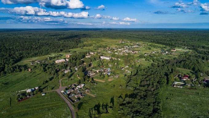 Село Шаркан с высоты птичьего полета