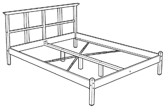 Кровать ikea РИКЕНЕ