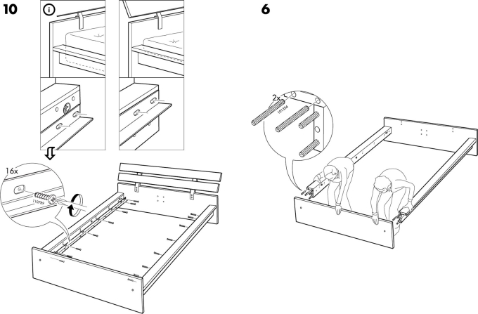 Ikea hemnes кровать схема сборки