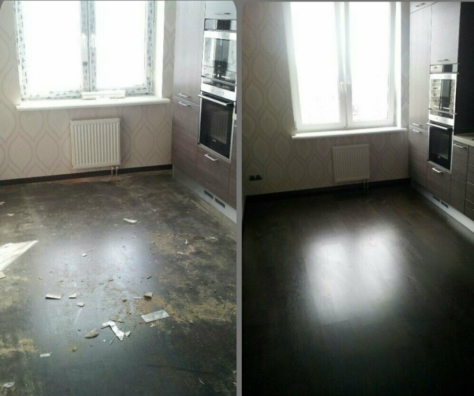 Уборка квартир до и после