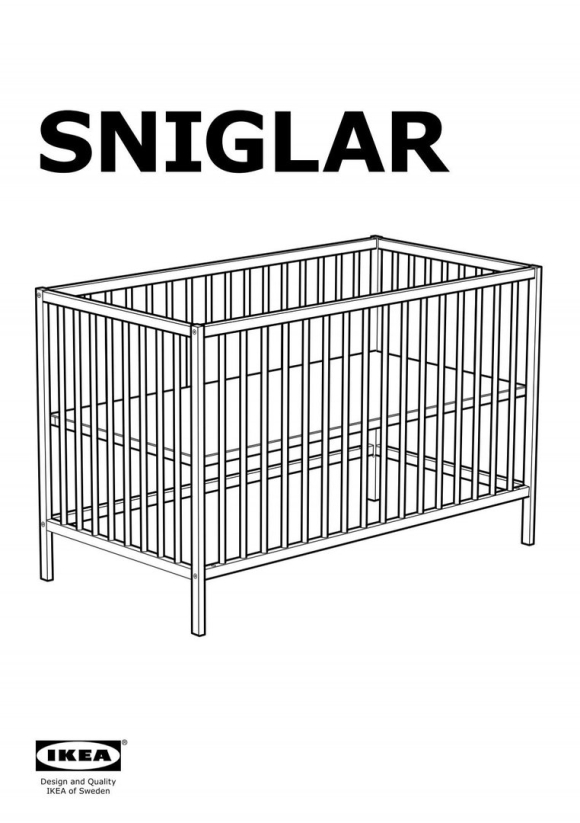 Кроватка детская икеа сборка sniglar