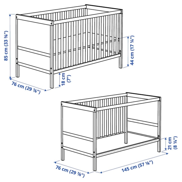 Детская кроватка sniglar ikea