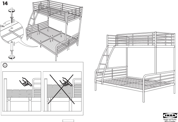 Двухъярусная кровать ikea Тромсо