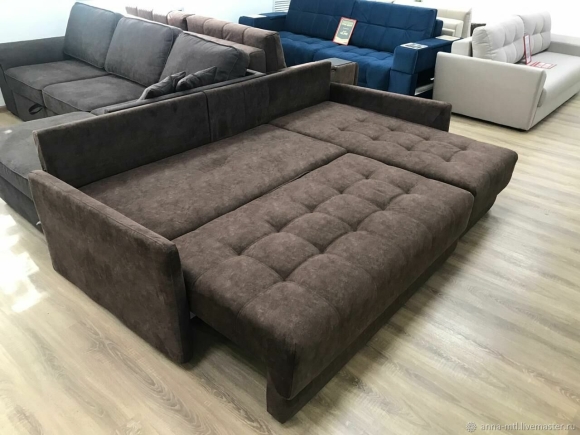 Boss XL диван угловой ALKANTARA шоколад