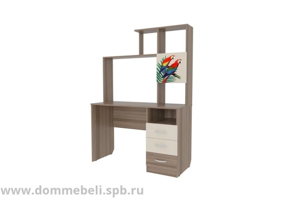 Стол компьютерный галерея Мебельсон дуб молочный