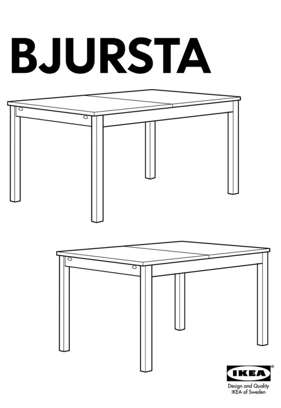 Ikea Bjursta стол инструкция по сборке