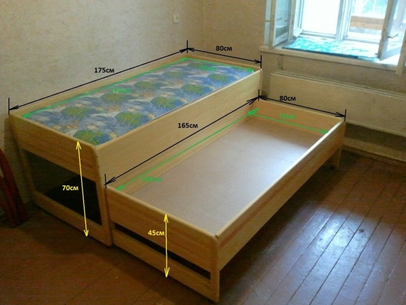 Лесики кровать выкатная