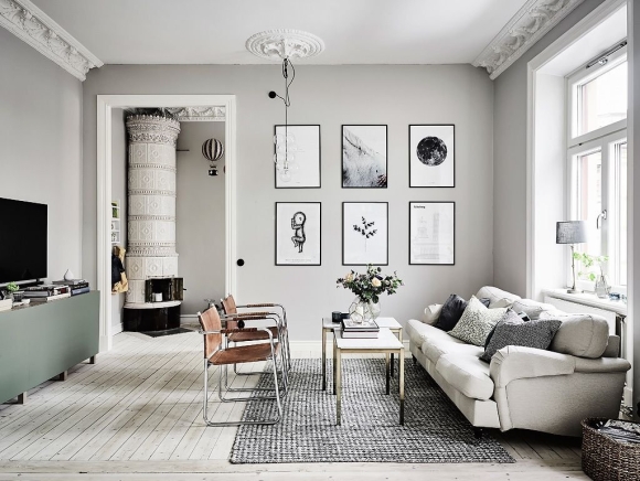 Dulux Скандинавский белый в интерьере