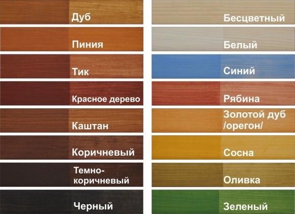 Биотекс пропитка для дерева палитра