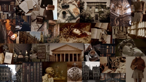 Dark Академия aesthetic коллаж