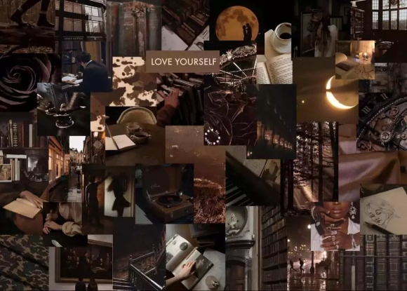 Dark Академия aesthetic коллаж