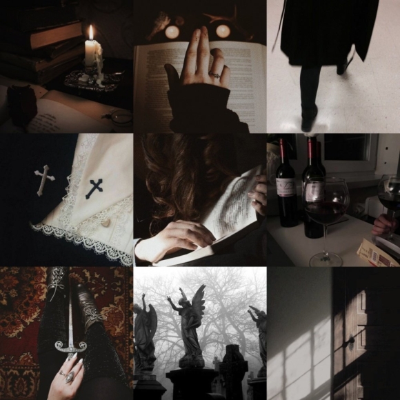 Dark Академия aesthetic коллаж