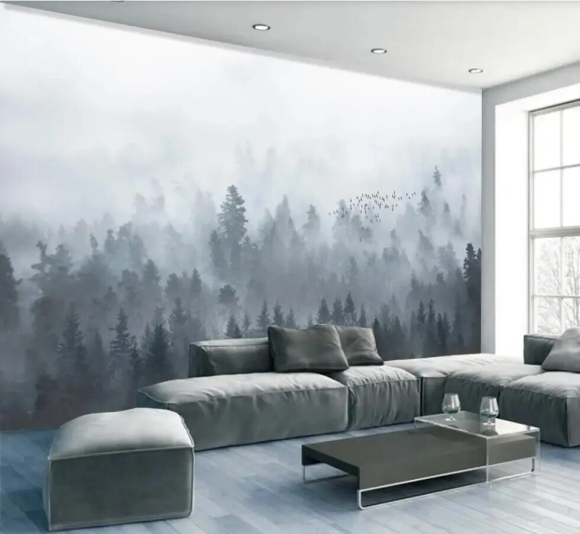 Фреска туманный лес Affresco